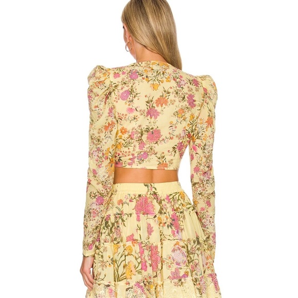 Hemant & Nandita crop top in yellow - Picture 3 of 5